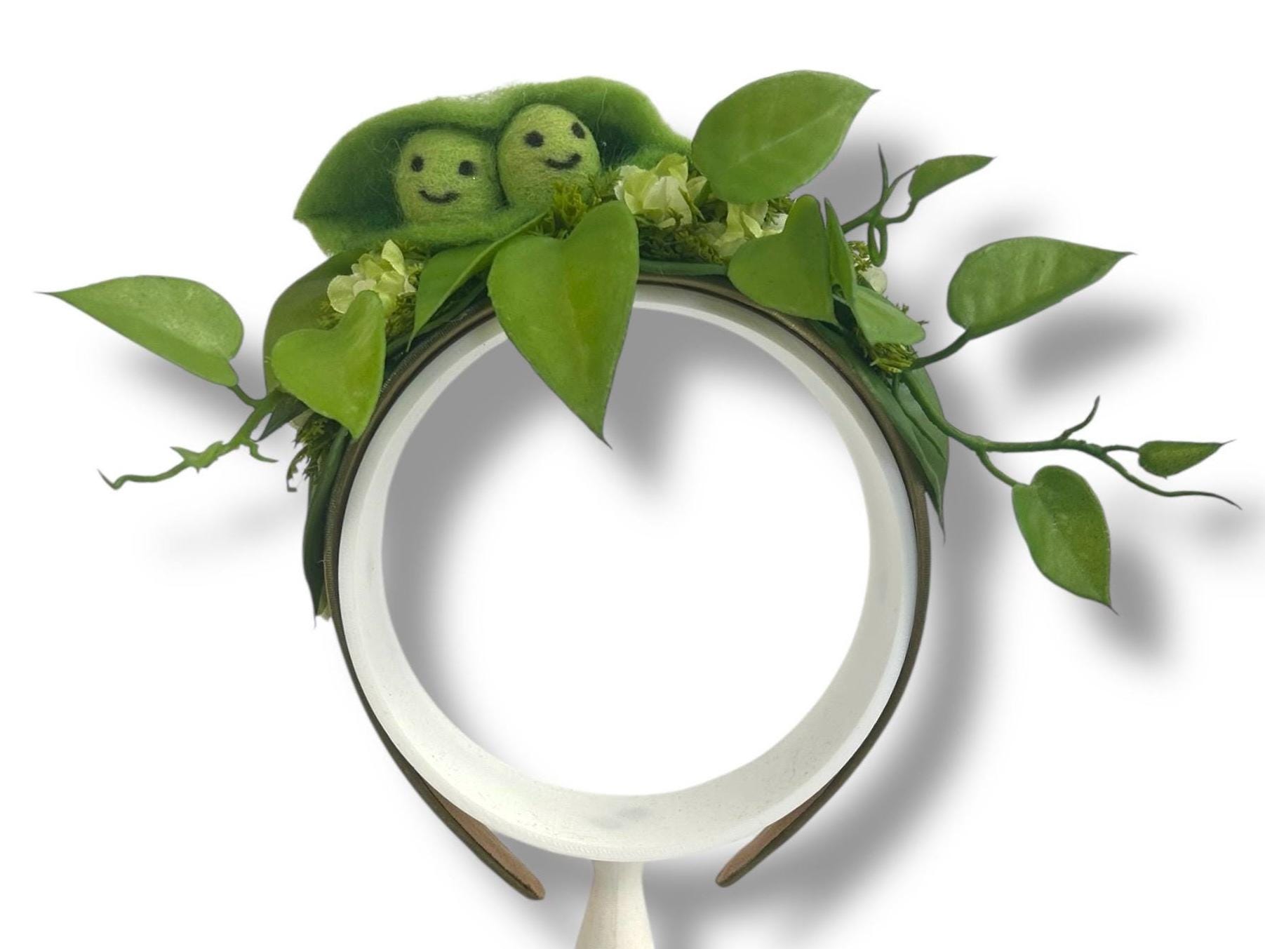 Peas in a Pod Headband, Baby Shower, Twins, Pregnacy photoshoot, Garden Party, Vegetable Lover's