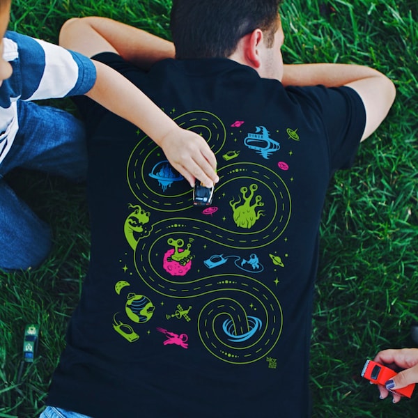 2XL, Space Play Mat Shirt, Dad Gift from Baby, Car Play Mat Shirt, Gift for Dad Alien Shirt, Outer Space Dad Shirt, Last minute gift idea