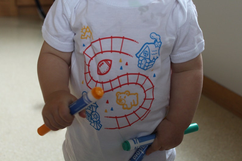 6 Month Baby Bodysuit, Space Train or Car design, Baby Clothes, Play Mat Shirt, Dad and Baby Matching Shirts, Outer Space image 6