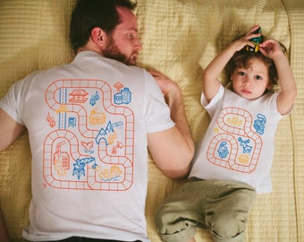 Father Son Matching Shirts, Train Track Shirts, Daddy Son Matching Shirts, Daddy and Me Shirts, Train Shirt, Dad Gifts, Toddler Boy Clothes