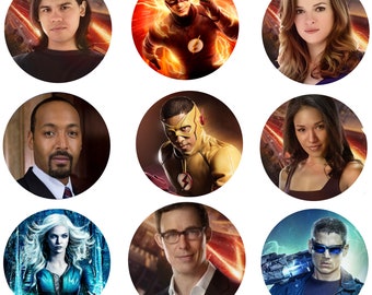 2 1/4" The Flash pinback button, magnet, or keychain. 9 images to choose from.