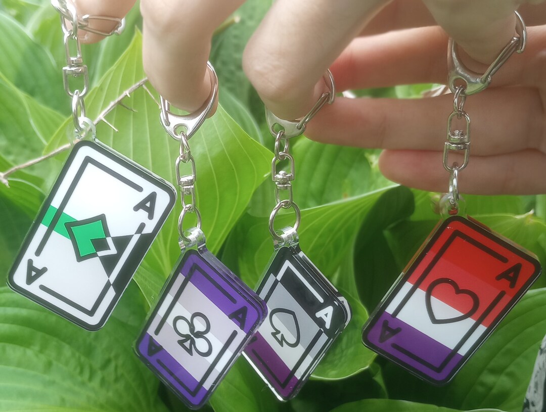 Bulk Orders Aro/acespectrum Card Acrylic Keychains. 2.5 or 1.5. Etsy