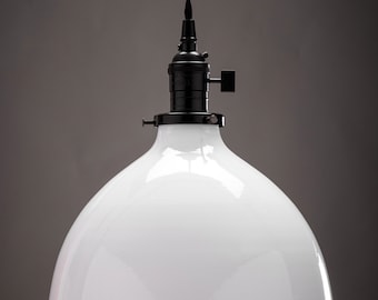 Pendant Shade - 10" - Pure White - Metal Shade - Kitchen Island - Industrial - Restaurant - Make your own light - Hanging Shade -