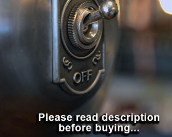 Switch Cover - Antique Nickel - Toggle Switch Plate - Steampunk - Switch Washer - Switch Panel -