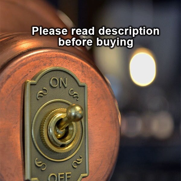 Switch Cover - Antique Brass - Toggle Switch Plate - Steampunk Style - Switch Washer - Switch Panel Cover -