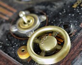 Dimmer Switch - Antique Brass Finish - Steampunk Switch - Industrial Style - Wheel Knob - Vintage - Retro