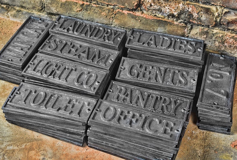 Plaque Sign Cast Plaque Kitchen Door Sign Bathroom Etsy