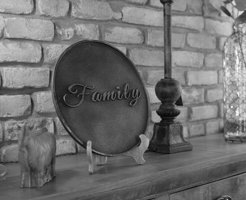 Round Plaque Sign Cast Plaque GATHER Home Decor Wall Etsy