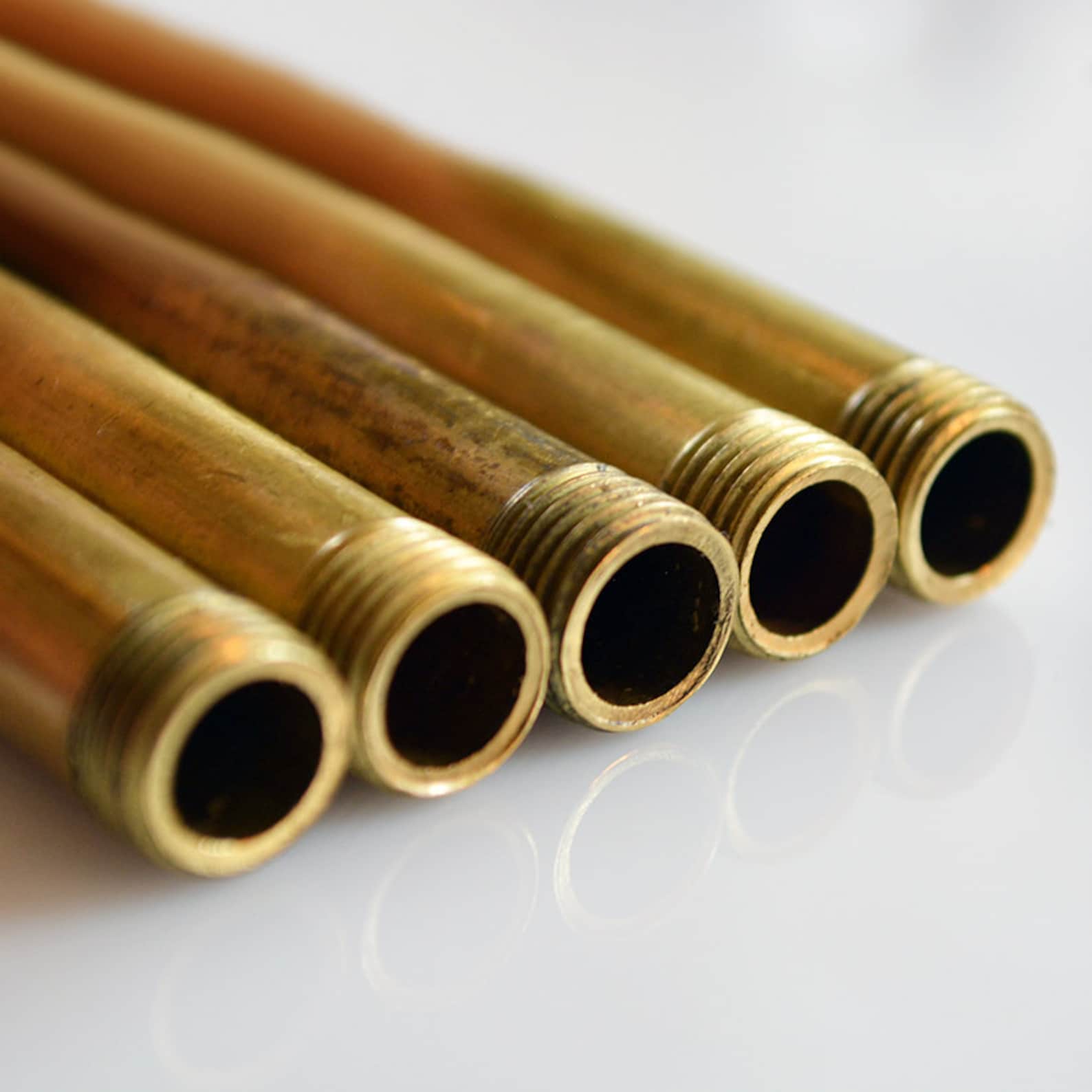 BRASS TUBE 3/8 O.D. Threaded 1/8 IPS Solid Etsy