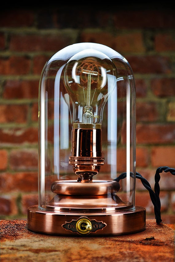 GLASS DOME - 4X7 - Steampunk Glass Case - Edison Lamp Case