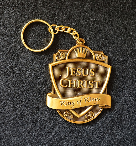 Vintage 18k Woven Gold Key Chain With Religious Medal and Gold Key Ring  Gruppach Orfeo Key Chain Jesus Christ Medal Unisex Religious Gift 