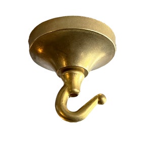 Plant Hook - Solid Brass - Ceiling Hook - Nautical Hook - Plant Hanger - Premium Quality - FAST shipping from the United States