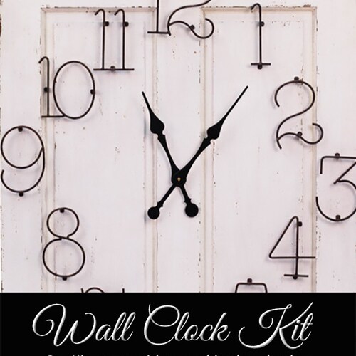 Large Clock Kit Make Your Own Wall Clock Old Door Clock Etsy