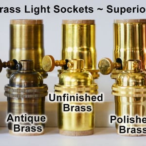 Light Socket - Solid Brass - Best Quality Lamp Socket - Choose Finish - Light parts for pendants - industrial - steampunk - lamps - plugs