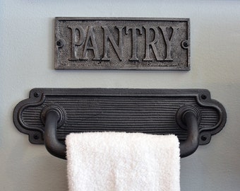 Plaque - Pantry Sign - Cast Plaque - PANTRY - Door Sign - Bathroom Sign - Door Plaque - Awesome Quality - Restaurant - Vintage - Industrial