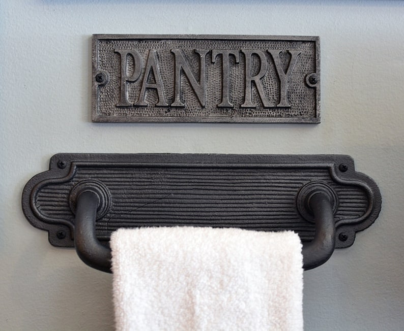 Plaque Sign Cast Plaque Pantry Door Sign Bathroom Etsy