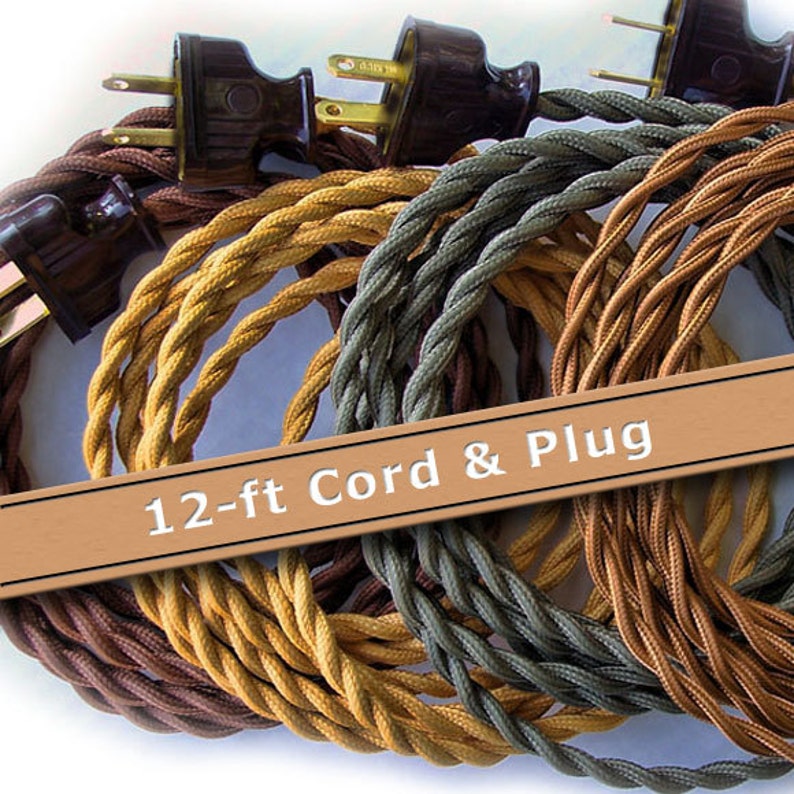 Pendant Light Cord 12ft Cloth Covered Wire Vintage Style - Etsy