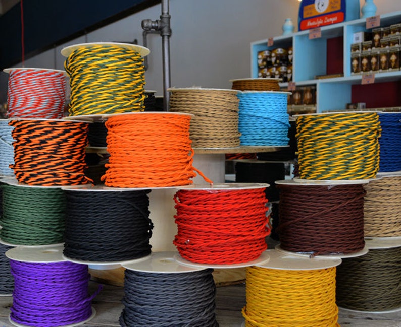 Pendant Light Cord 12ft Cloth Covered Wire Vintage Style Etsy