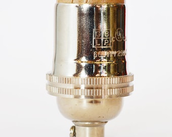 Keyless Light Socket - Polished Nickel Finish - Pendant Socket - Solid Brass Premium Quality - Pendant Socket - Lampholder