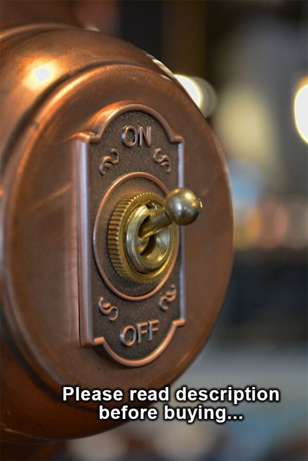 Switch Cover - Antique Copper - Toggle Switch Plate - Steampunk Style - Switch Washer - Switch Panel Cover -