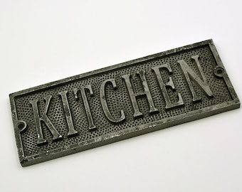 Plaque - Sign - Cast Plaque - Kitchen - Door Sign - Bathroom Sign - Door Plaque - Awesome Quality - Restaurant - Vintage - Industrial