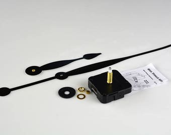 Clock Movement Kit - High Torque for Big Clocks - Make Your Own Wall Clock - Old Door Clock Kit - Large Clock Hands - DIY Clock