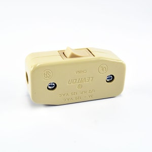 Cord Switch - Ivory - Leviton Inline Feed-Thru Switch - Best Switch available - Best Quality - Best price