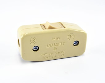 Cord Switch - Ivory - Leviton Inline Feed-Thru Switch - Best Switch available - Best Quality - Best price