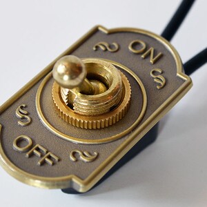 On/off Toggle Switch - Brass Plated - Steampunk Switch - Rocker Switch ...