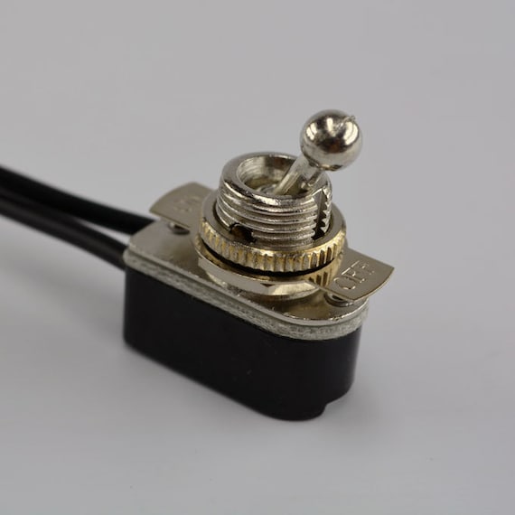 On/Off Toggle Switch - Nickel Plated - Steampunk Switch - Rocker Switch