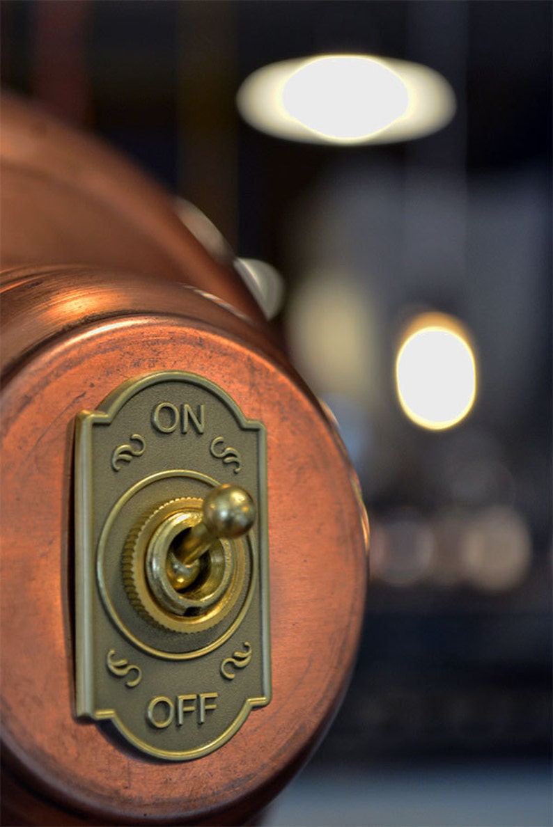 On/Off Toggle Switch Brass Plated Steampunk Switch | Etsy