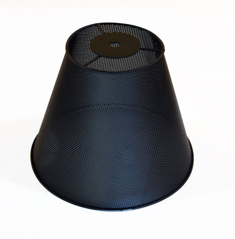 Perforated Lamp Shade Black Metal Perforated Shade Table Etsy