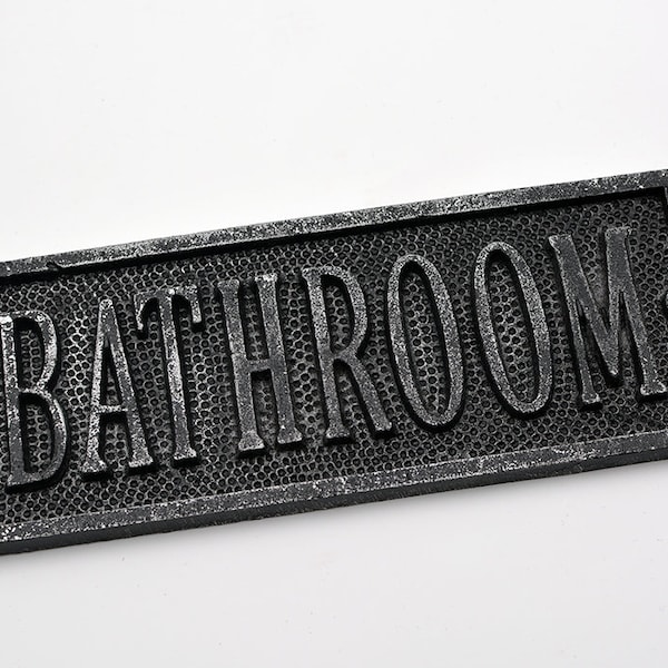 Plaque - Sign - Cast Plaque - Bathroom - Door Sign - Bathroom Sign - Door Plaque - Awesome Quality - Restaurant - Vintage - Industrial