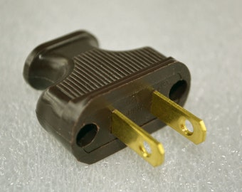 BROWN EARLY ELECTRIC STYLE BAKELITE PLUG LAMP PART NEW 31372K BROWN EARLY ELECTRIC STYLE BAKELITE PLUG LAMP PART NEW 31372K