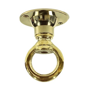 Plant Hook - Solid Brass Loop - Distinctive - Ceiling Hook - Plant Hanger - Nautical Hook - Heavy Duty Loop - Quality - FAST SHIP from U.S.