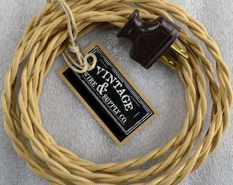 Rewire Lamp Cord Kit Steampunk Light Cloth Twisted Antique Fan Lamp Charcoal Rewire Lamp Cord Kit Steampunk Light Cloth Twisted Antique Fan Lamp Charcoal
