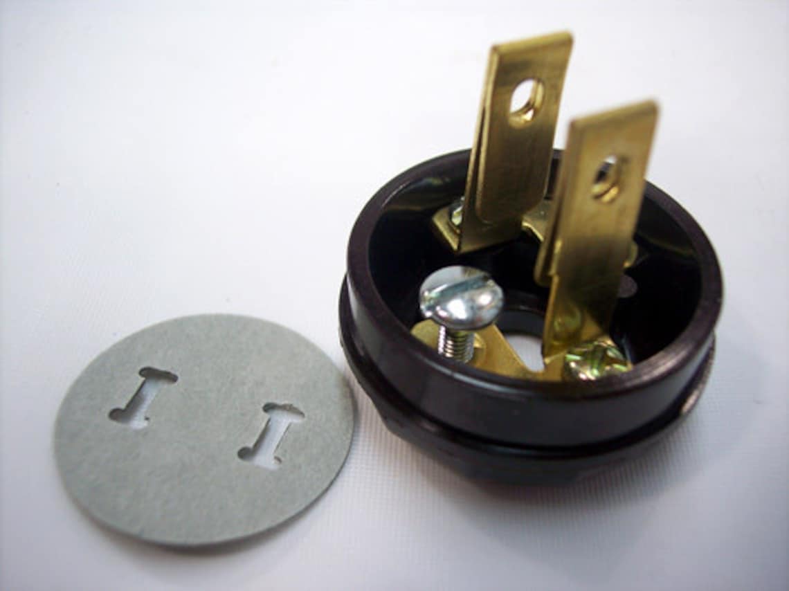 Bakelite Style Electrical Plug 1plug Antique Style Dark Etsy