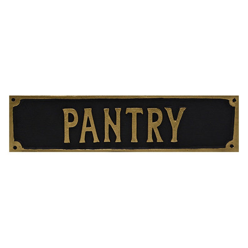Home Decor Vintage Industrial Pantry Cast Metal Plaque Wall