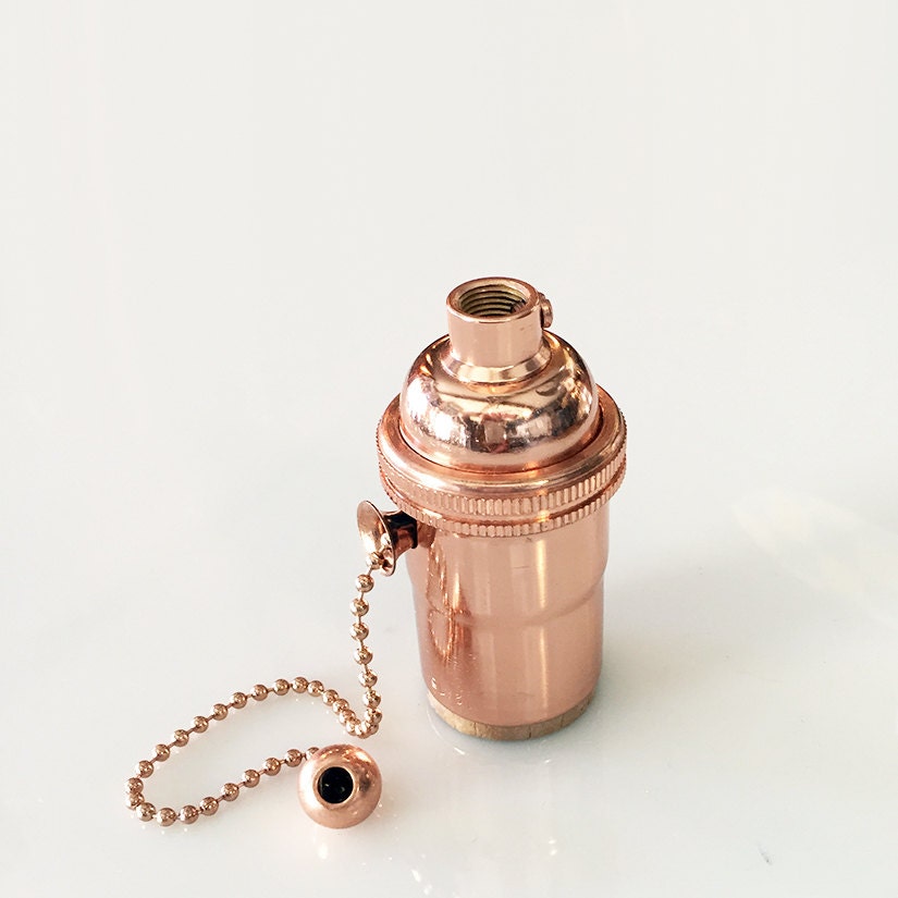 Quality Vintage Style also Steampunk Polished Copper Finished Light Socket 