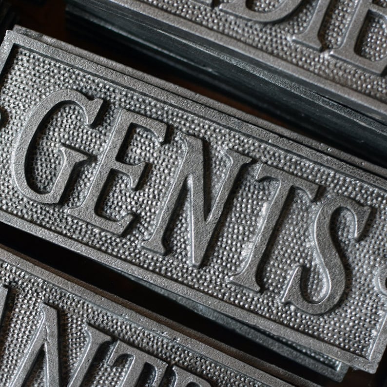 Plaque Sign Cast Plaque GENTS Door Sign Bathroom Etsy