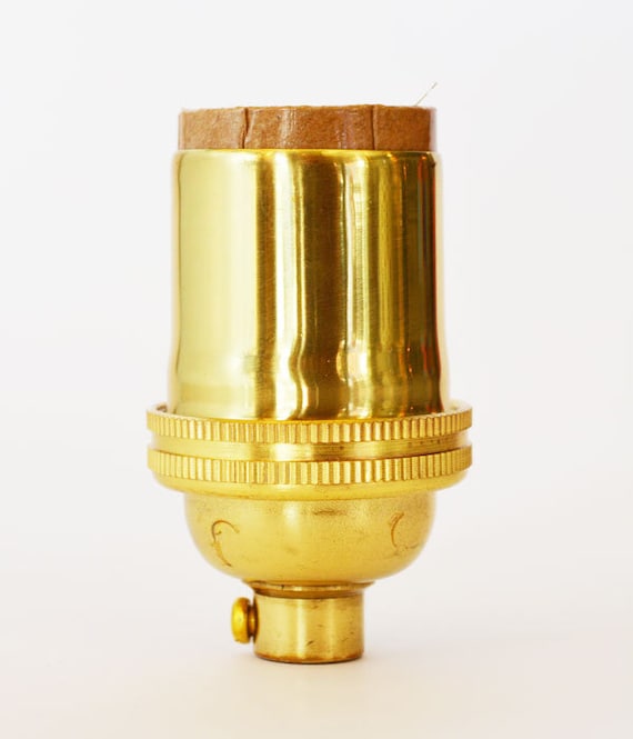 Keyless Electrical Lamp Socket Polished Brass Finish Light Image 0
