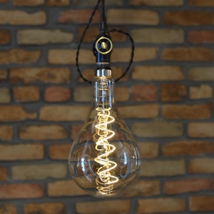 LED Grand Edison Bulb - Pear Shape - Pendant Bulb - Huge Bulb - Edison Bulb - Bulbrite Bulb - Nostalgic Spiral Filament