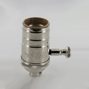 Dimmer Socket - Polished Nickel - Best Quality Lamp Socket - 150W
