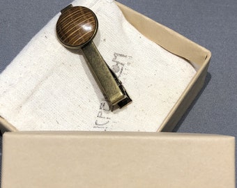 Historical Tie Clip made from Oak removed from the Wreck of the HMS Invincible 1747