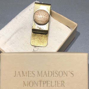Historical Antique Brass Money Clip From James Madison's Montpelier