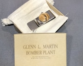 Historical Money Clip made from wood brick flooring Glenn L. Martin Bomber Plant Active