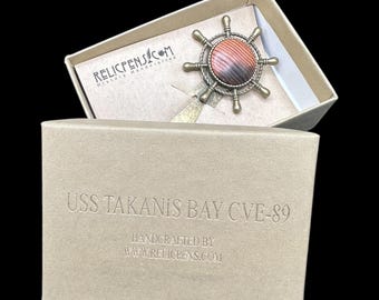 Historical Bookmark made with Flight Decking off the USS Takanis Bay CVE-89