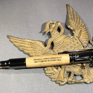 General Longstreet Gettysburg Historical Bolt Action Pen made with the Longstreet Gettysburg witness tree