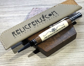 USS Massachusetts BB-59 Historical Relic Pen made of Teak Decking from the Battleship