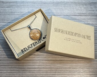 The Shawshank Redemption Historical Pendant made with white oak from the tree